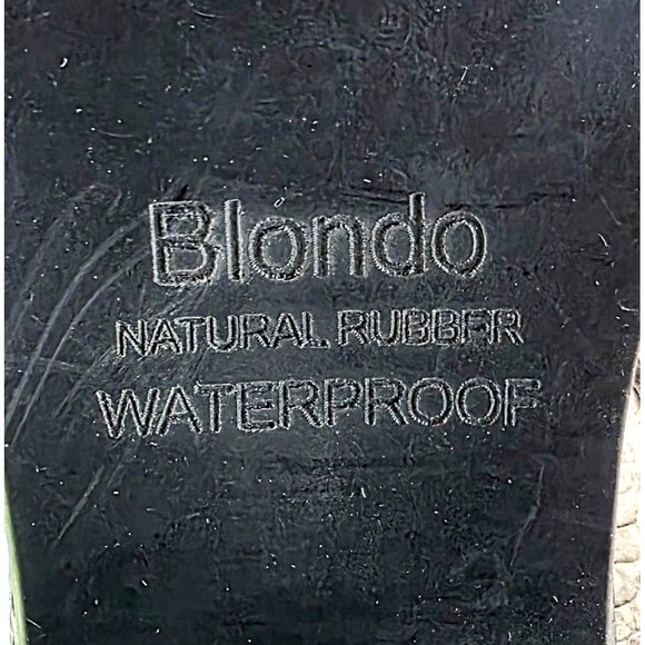 BLONDO Que Waterproof Leather Snake Print Heeled Booties Cream Black Sz 6 B7120 - Picture 12 of 13